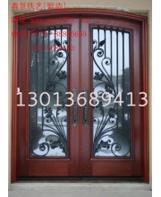 Wrought iron entrance doors