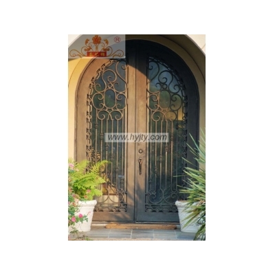 Wrought iron entrance doors